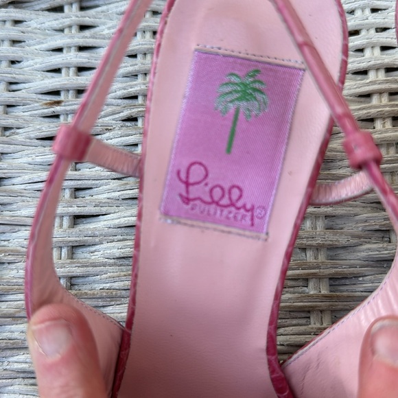 Lilly Pulitzer pink croc pattern kitten hills - Picture 9 of 9